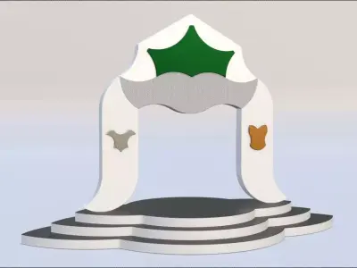 Entrance Low-poly 3D model