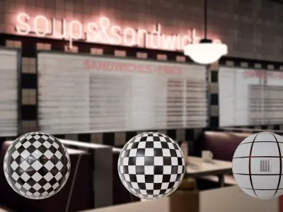 80s Coffee Scene 3D model