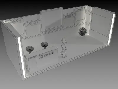 Booth Exhibition Stand a419b 3D model