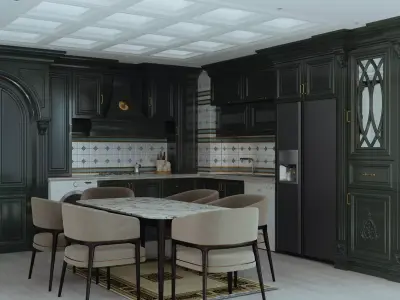 Elegant Classic Cabinet Free 3D model