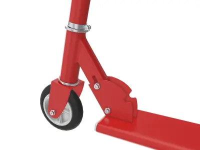 Kick scooter red 3D model