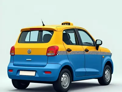 Taxi Cab Car Low-poly 3D model