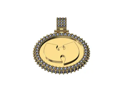 WU TANG CLAN Iced Diamond pendant with bail 3D print model