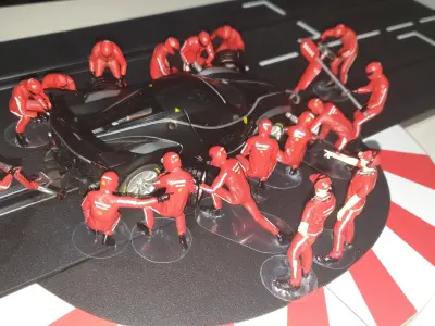 STLs of Formula 1 Pit Crew for slot car 132 3D print model