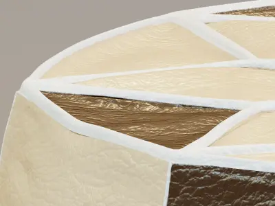  Marrakech leather pouf  3D model