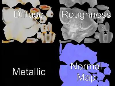 Realistic Rabbit Model Pack for D Rendering and Games Low-poly 3D model