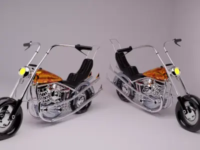 Motorcycle Model FBX Game 3D model