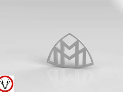 Maybach Logo Free 3D model