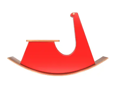 Rocking Toy Low-poly 3D model