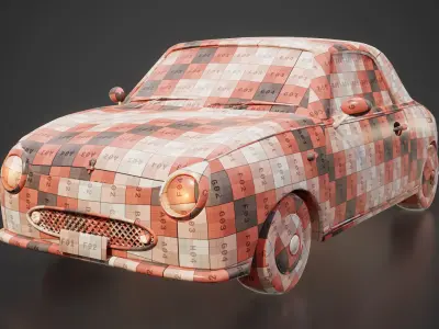 Nissan Figaro 1991 Low-poly 3D model