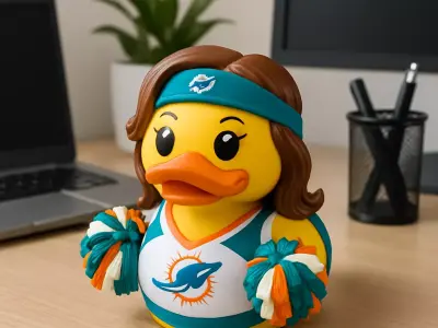 Rubber Duck - Miami Dolphins - NFL - 3D print 3D print model