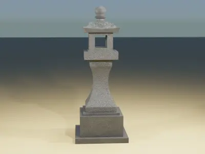Pagoda Statue Garden 3D model