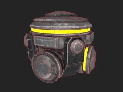 Gravity generator Low-poly 3D model