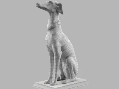 Roberto Giovannini Gray Hound LowPoly PBR Low-poly 3D model