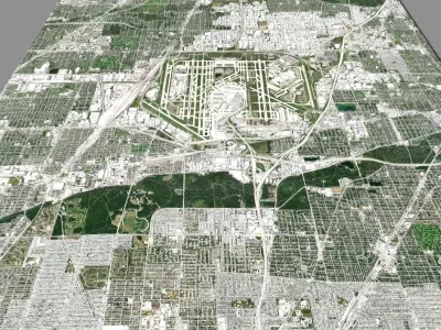 Chicago OHare International Airport ORD 3D model