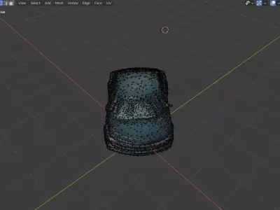 Citroen C3 debree apocalyptic Low poly textured Low-poly 3D model