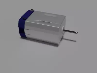 Electric motor Low-poly 3D model