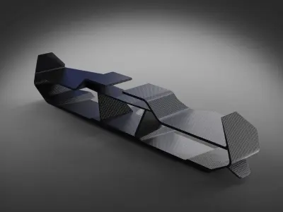 Rc rear wing gt spoiler auto motor 3D model