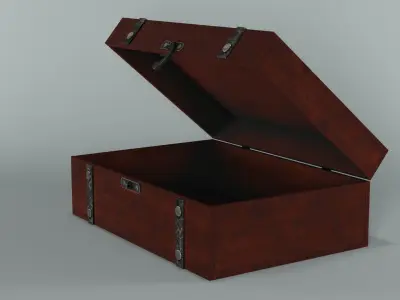 Decorative wooden box Low-poly 3D model purchase