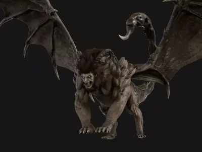 Manticore Low-poly 3D model