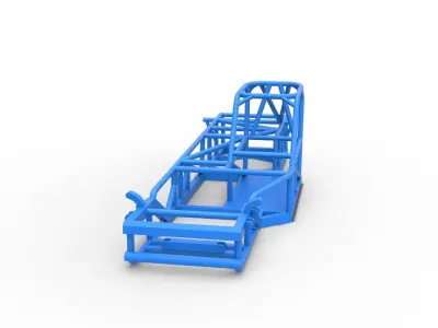 Frame of Small Block Supermodified race car Scale 1 to 25 3D print model