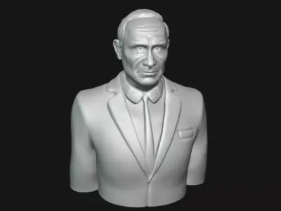 Vladimir Putin Bust 3D printable model 3D print model