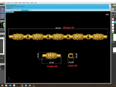 Ornate Dragon Bracelet Connector Link 3D Model  4127 3D print model