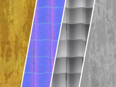 Roof Tile Materials 49- Concrete Roofing by Sbsar generator Texture