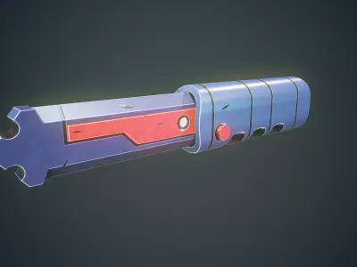 Stylized Sci Fi Knife Free low-poly 3D model