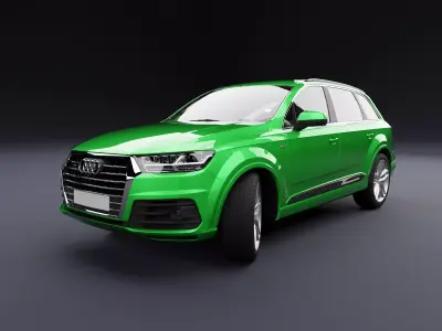 Audi Q7 Tfsi e Light Green 3D model