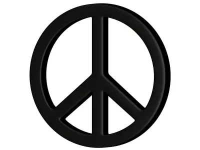 Peace Symbol 01 3D model