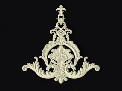 Central decor ornament for furniture 3D model 969
