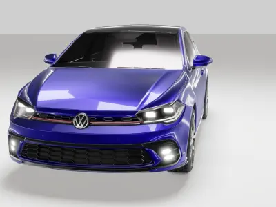 Volkswagen Polo GTI Low-poly 3D model