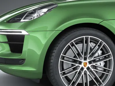 Porsche Macan Turbo 2019 CoronaRender 3D model