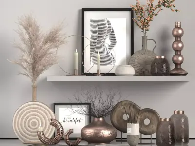 decorative set 01 3D model 7