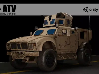 Military Car Vehicle 3D Gameasset Low-poly 3D model
