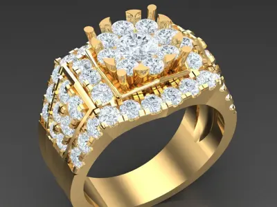 Luxury Men Rings Designs 4MR071 3D print model