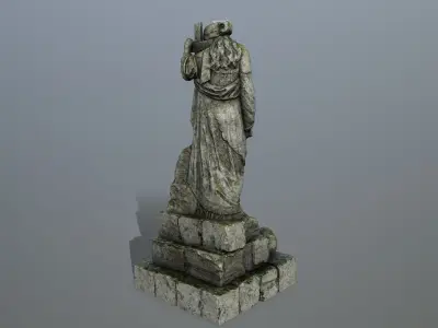 statue 5 Low-poly 3D model