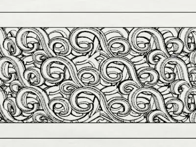 Patterned Ring 3D model Texture 3D print model buy