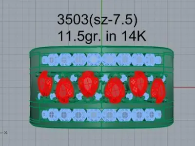Channel Setting Band Ring 3503 3D print model