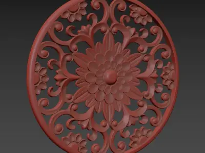 Decorative Wall Rosettes 06 3D model