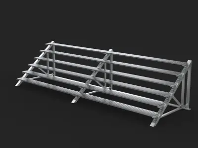 Gymnasium Bleachers 3D model
