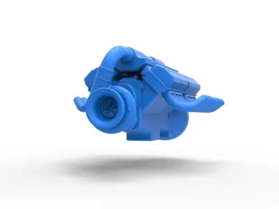 Engine 2 V8 Version 5 Scale 1 to 25 3D print model