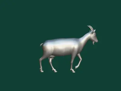 Diary Goat Low-poly 3D model