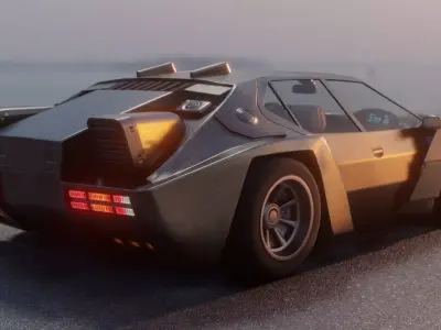 3Dpro CAR scifi 1 Low-poly 3D model