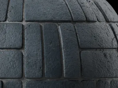 Pavement Materials 54- Stone Paving Sbsar Pbr 4k Seamless Texture