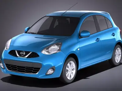 Nissan Micra 2016 VRAY 3D model