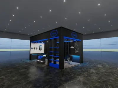 7x4 Exhibition Stand Design 3D model