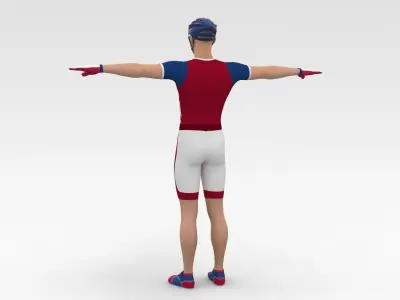 Cyclist 01 3D model