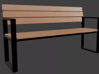Park Bench 3D Model 3D model